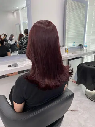 セミロング カラー ヘアアレンジ Ella所属・nana【艶髪】/ レイヤー/縮毛矯正のヘアスタイル