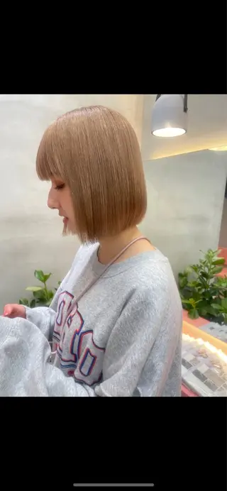 ショート Misaki /ボブ/縮毛矯正のヘアスタイル