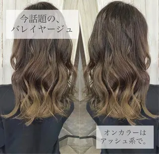 セミロング カラー ヘアメイクモデル 募集中💛kinoのヘアスタイル