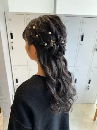 ロング ヘアアレンジ 透明感カラー✨艶髪 制作🌱山根あゆみのヘアスタイル