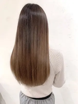 ロング カラー 京都大人女性ショート 徒歩1分/秋山のヘアスタイル