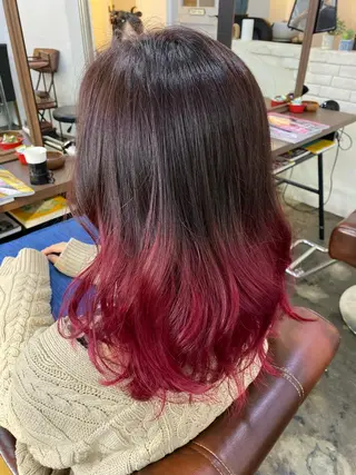 セミロング カラー 【艶髪×韓国風】 毛流れ職人 RYOのヘアスタイル