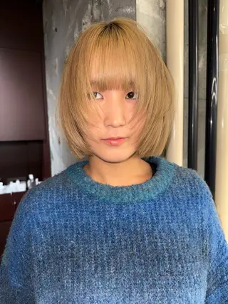 ミディアム 鶴舞ショートカット モデルnanamiのヘアスタイル