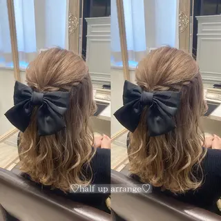 セミロング ヘアアレンジ 菅村 緋莉🎀ガーリーヘアのヘアスタイル