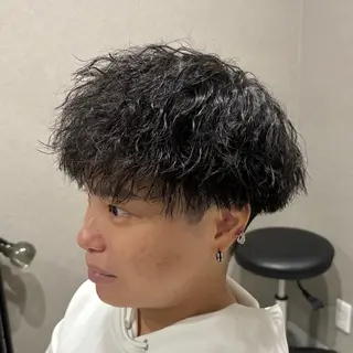 ショート パーマ メンズ B TECH by Zen sly所属・中野 静莉のヘアスタイル