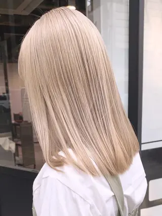 セミロング カラー ヘアアレンジ パーマ ITbyALBUM 藤沢店のヘアスタイル