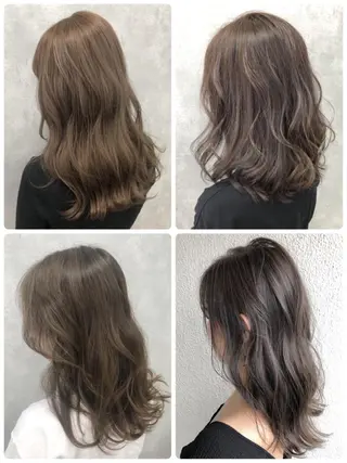 セミロング カラー universe tokyoのヘアスタイル