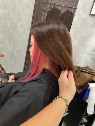 ミディアム andKおもろまち店 艶ダブルカラー✨のヘアスタイル