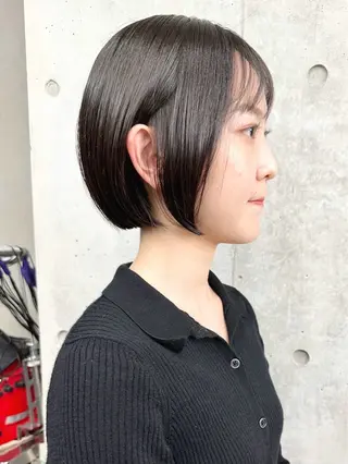 ミディアム 小顔ボブ/お悩み解決 /ボブパーマ/とういのヘアスタイル