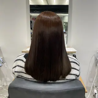 セミロング カラー ななみ.⋆𝜗𝜚 艶カラー/まつパのヘアスタイル