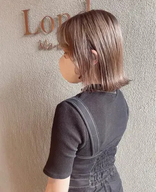 ミディアム ボブ/顔周りカット /縮毛矯正/鈴木隆太のヘアスタイル