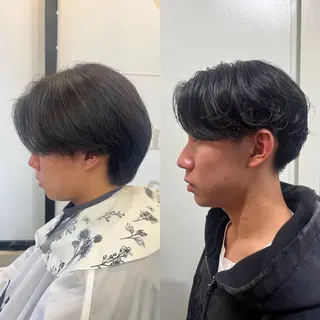 ショート パーマ メンズ 韓国風メンズ/毛流れ ヘアなら須田龍世のヘアスタイル