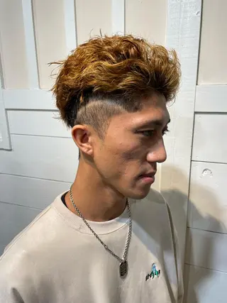 パーマ メンズ 足立 悠輔のヘアスタイル