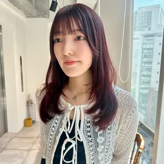 セミロング カラー ブリーチなし/レイヤ ー特化🌈Tommyのヘアスタイル