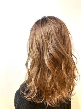 ロング カラー 髪質改善縮毛矯正 💎TOMOのヘアスタイル