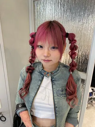 ヘアアレンジ デザインカラー/ ヘアアレンジ/りりかのヘアスタイル