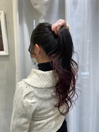 セミロング ♥️透明感×抜け感 ベージュ/佑珠♥️のヘアスタイル