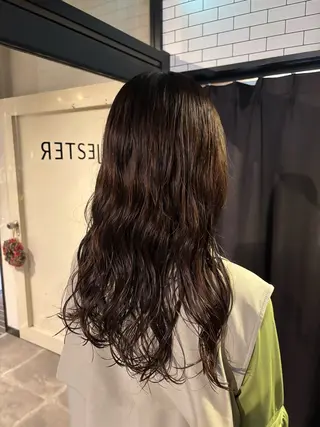 ロング パーマ ブリーチ/髪質改善 /烏丸/suzunoのヘアスタイル