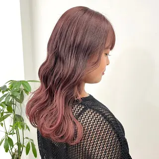 セミロング カラー ヘアアレンジ HIROKO / 透明感暖色カラー🎀のヘアスタイル