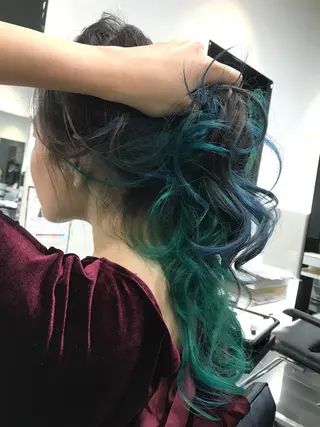 ロング カラー 関口 友行のヘアスタイル