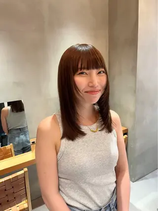 ロング カラー ボブ&透明感カラー ♡TOMOEのヘアスタイル