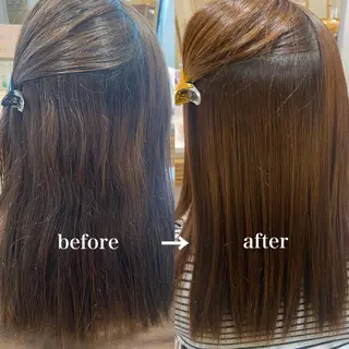 セミロング 岡本 梨沙のヘアスタイル