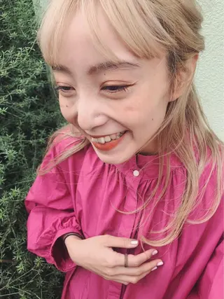 ロング カラー écouter所属・ショート/ウルフ ハイトーン/カイセイのヘアスタイル