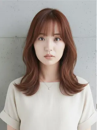 セミロング カラー トップスタイリスト 桂　嵩太のヘアスタイル