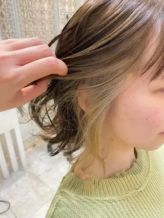 ミディアム カラー ヘアアレンジ Design Color🐰アユミのヘアスタイル
