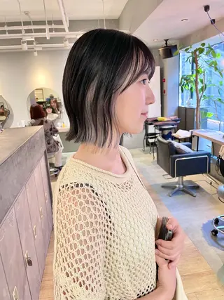 ショート カラー ボブ/パーマ 古家 佑真のヘアスタイル