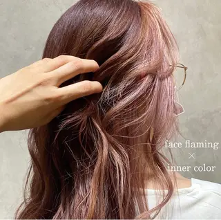 セミロング カラー 🐰艶カラー 韓国風 ヘア Miku 🦋のヘアスタイル