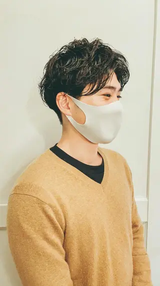 ショート カラー パーマ メンズ 吉田 浩太郎のヘアスタイル