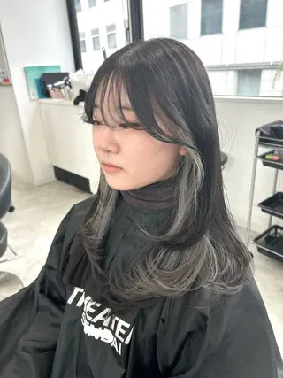 ロング カラー 履歴修正屋さん／ ブロンド／ホワイトのヘアスタイル