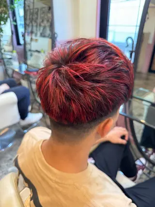 ショート カラー パーマ ヘアアレンジ メンズ 表参道Lise おおいしおりのヘアスタイル