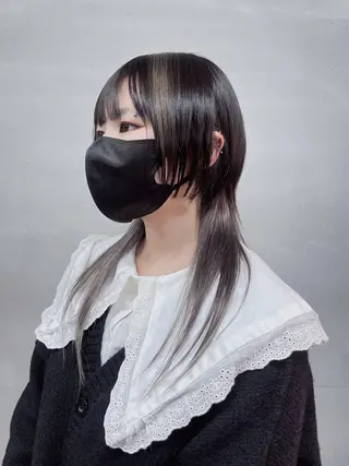 セミロング 柏 ウルフ/レイヤー 田中佐和🐺のヘアスタイル