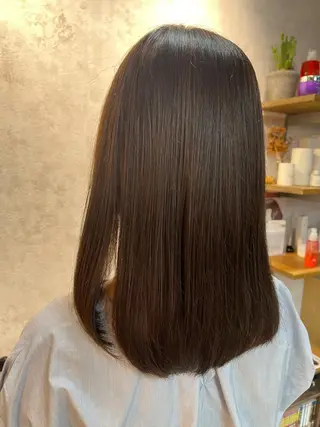 セミロング かめい りなのヘアスタイル