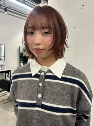 ショート ✩デザインカラー /レイヤー✩momoのヘアスタイル