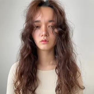 ロング カラー パーマ 野村矩樂/パーマ /縮毛矯正のヘアスタイル