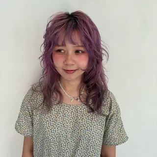 セミロング カラー ヘアアレンジ ニュアンスカラー🧶 nanacoのヘアスタイル