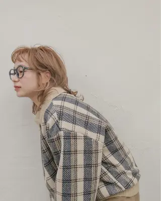 ミディアム カラー パーマ gite カワムラナオキのヘアスタイル