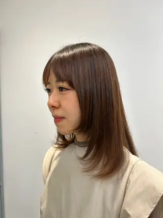 ミディアム miu🌝 ハイライト/一宮のヘアスタイル