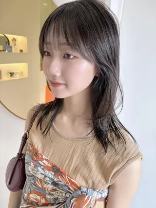 ミディアム カラー 藤野 けいごのヘアスタイル