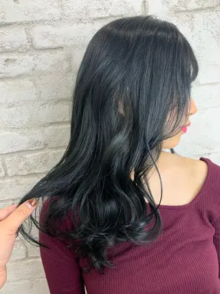 セミロング 韓国ヘア✨グレージュ カラーasamiのヘアスタイル