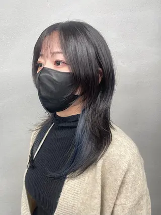 セミロング 柏 ウルフ/レイヤー 田中佐和🐺のヘアスタイル