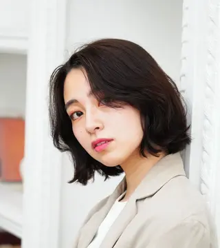 ミディアム カラー 小川 涼のヘアスタイル