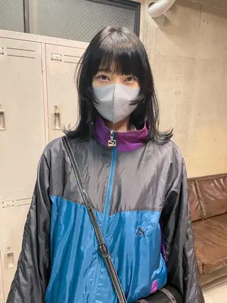 セミロング カラー パーマ/レイヤー 岩山丈一郎のヘアスタイル