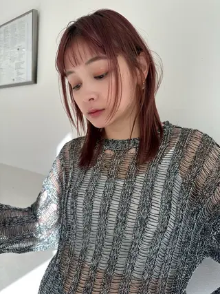 ミディアム カラー 🪭risa 暖色/レイヤー🪭のヘアスタイル