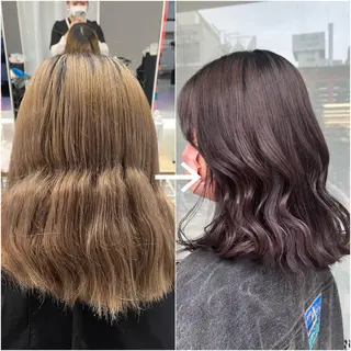 セミロング mai🤍縮毛酸性ス トレート/アイリストのヘアスタイル