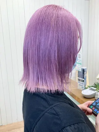 ミディアム カラー ケアブリーチ 坪井佑樹のヘアスタイル