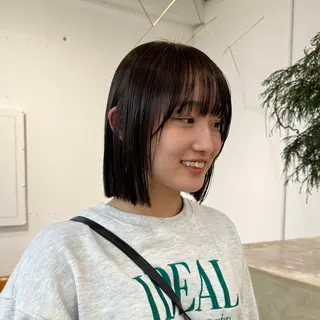 ミディアム カラー 清水愛果/オリーブ カラー/透明感カラーのヘアスタイル